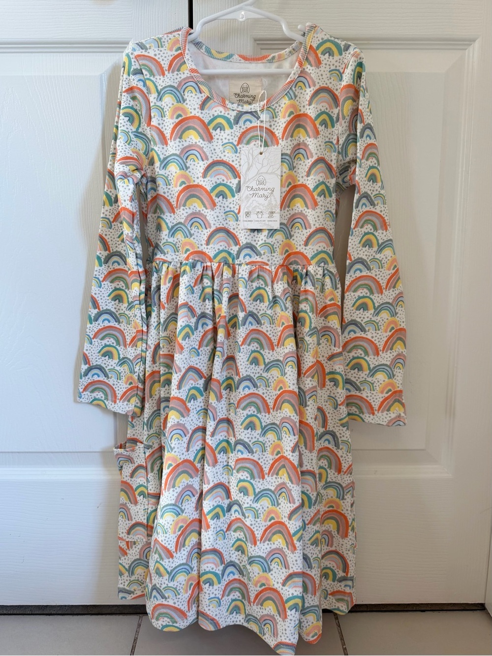 NWT charming, Mary girls rainbow twirl dress size 10